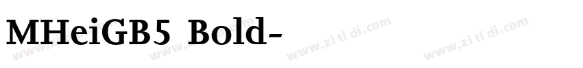 MHeiGB5 Bold字体转换